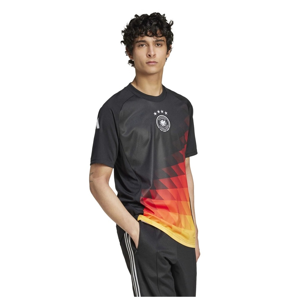 DEADSTOCK GERMANY 2024 🔥🔥 black soccer shirt jersey S M L XL by ADIDAS - Picture 5 of 5